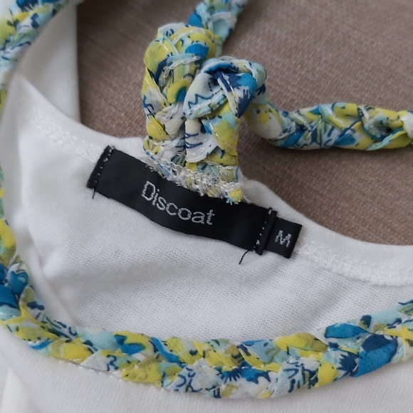 NWOT Discoat basic white tank top braided - Picture 10 of 10